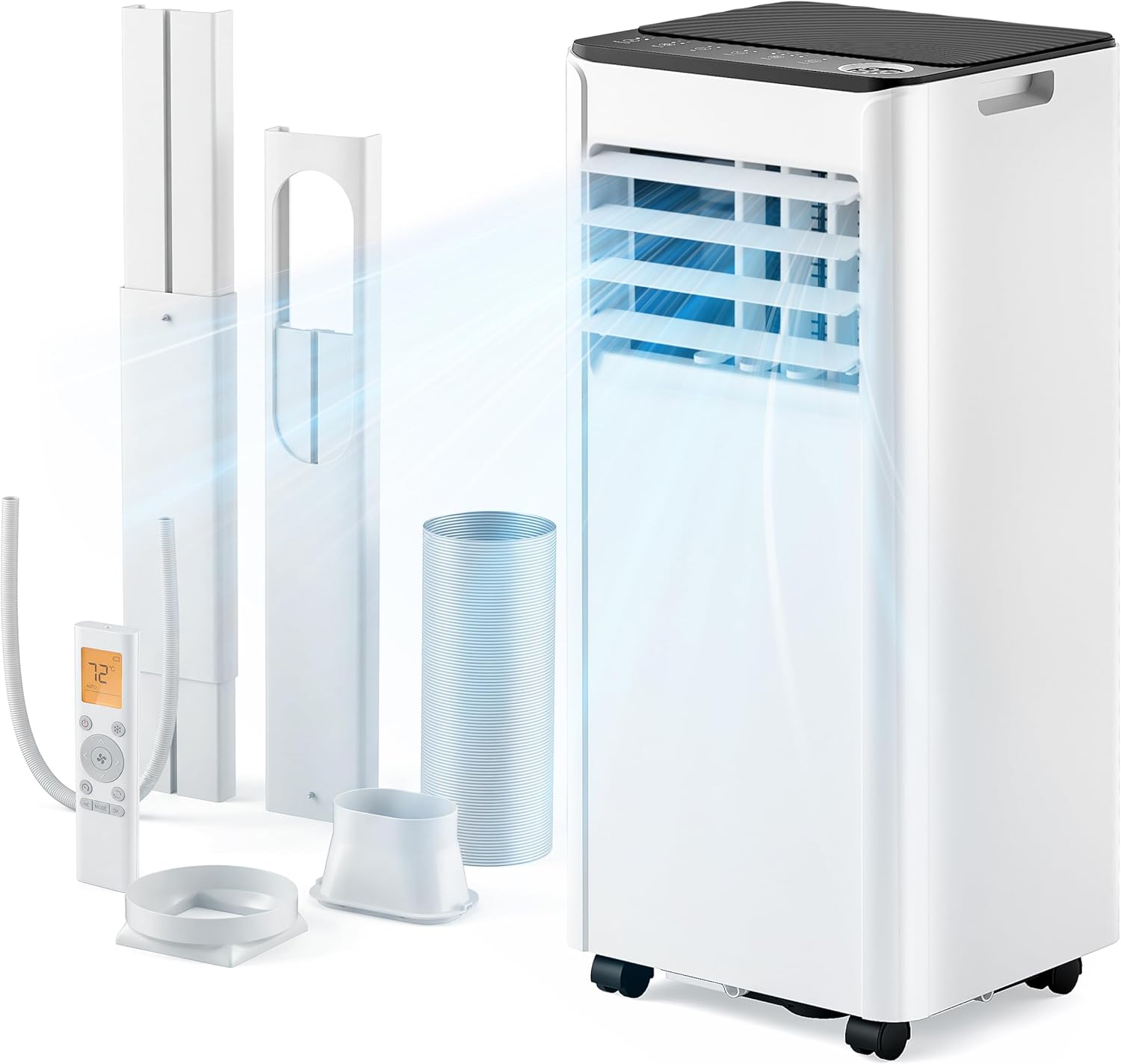 9000 BTU Portable Air Conditioner with Dehumidifier, Sleep Mode & Remote Control