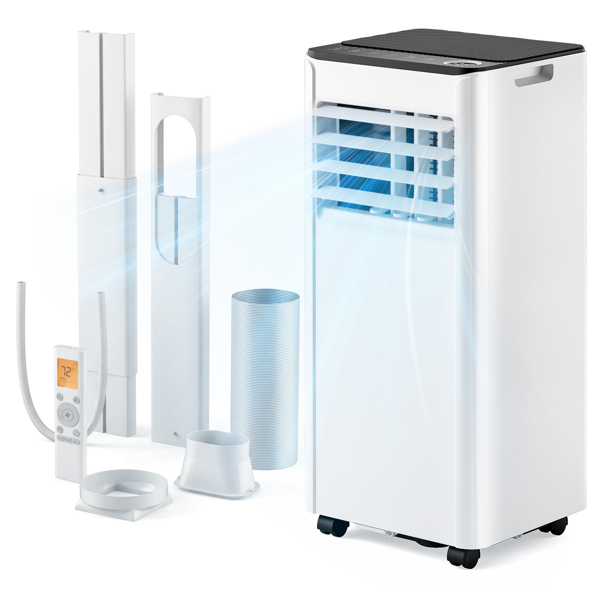 9000 BTU Portable Air Conditioner with Dehumidifier, Sleep Mode & Remote Control