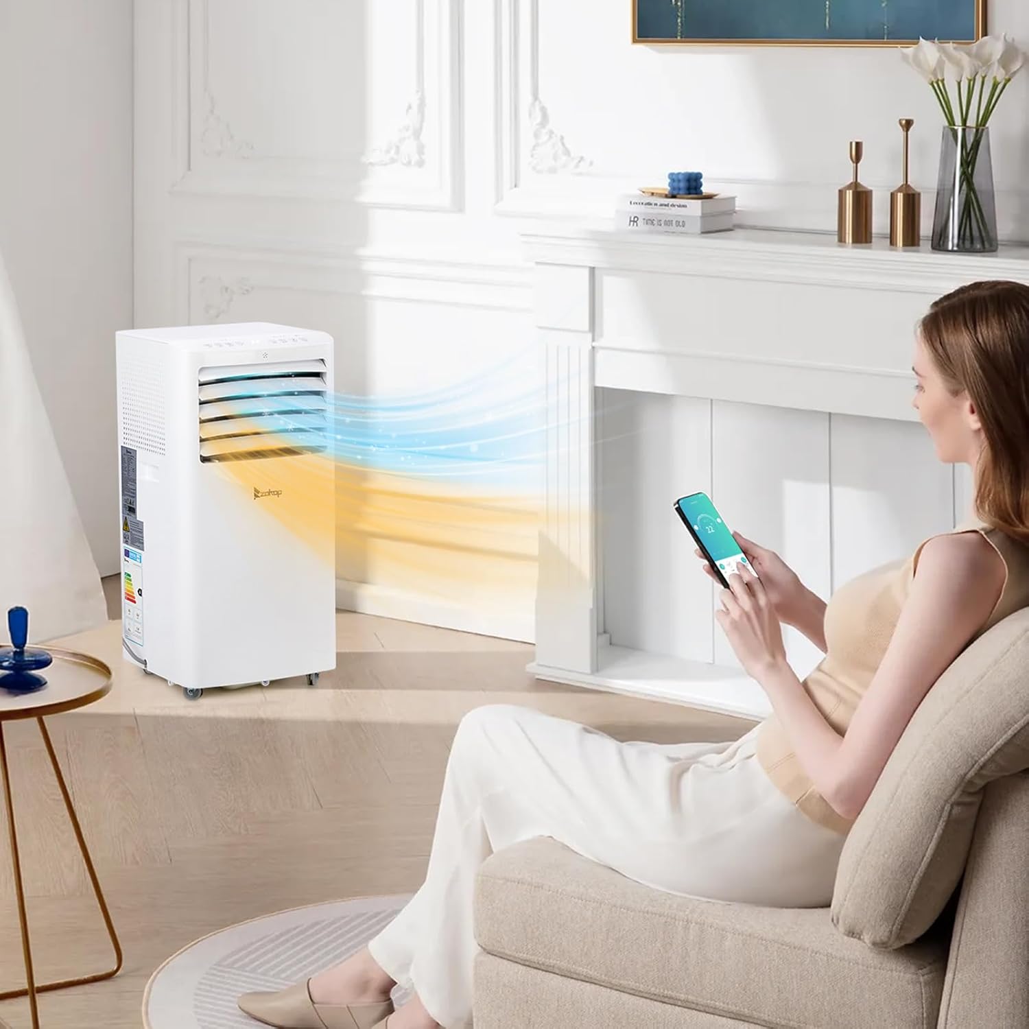 12000 BTU Portable Air Conditioner with Heating, Dehumidifier, WiFi & Remote Control
