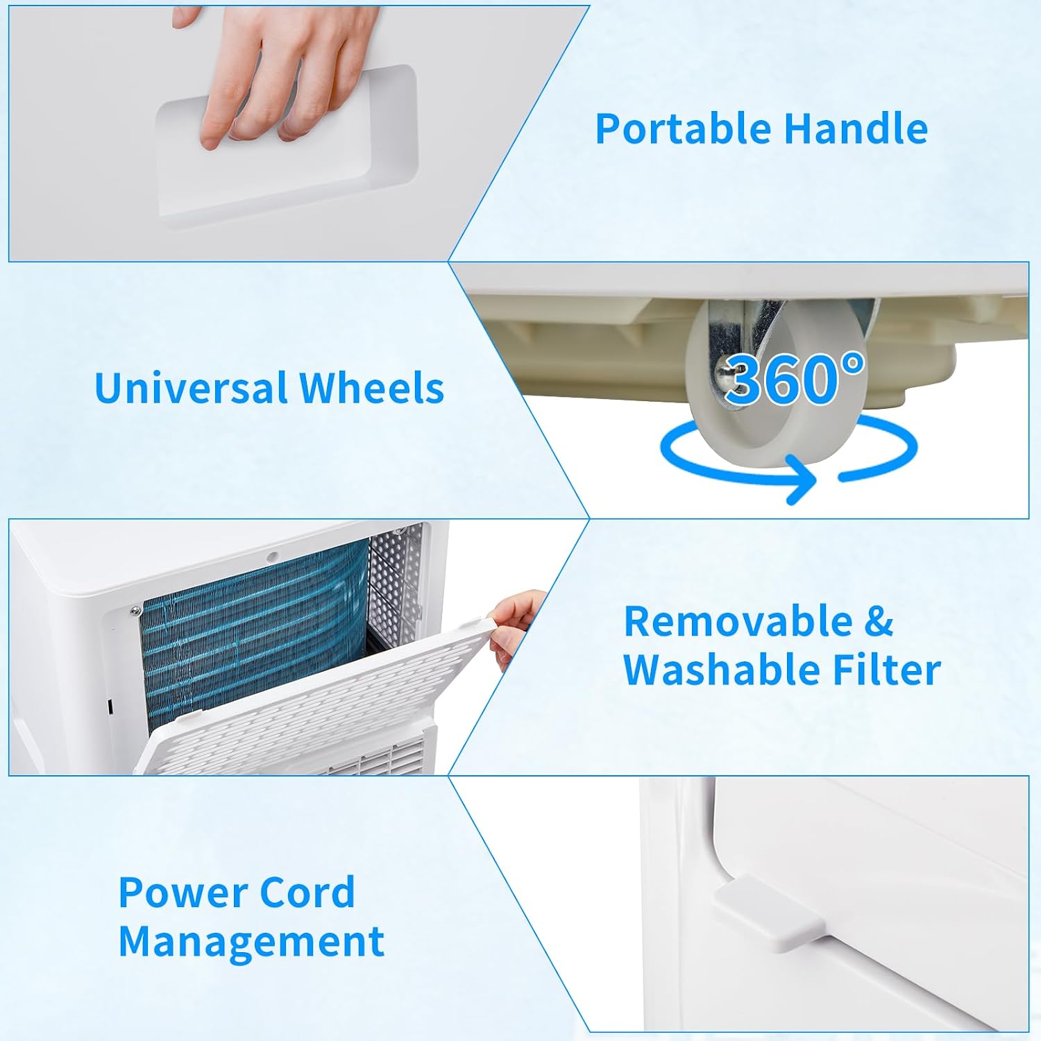 12000 BTU Portable Air Conditioner with Heating, Dehumidifier, WiFi & Remote Control