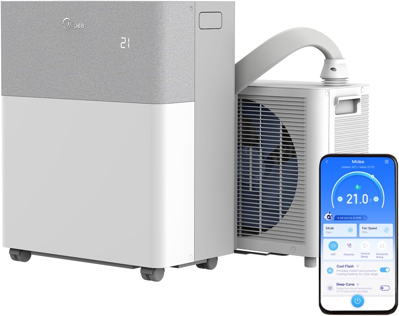 12000 BTU Portable Air Conditioner with Heat Pump, WiFi Control & Dehumidifier