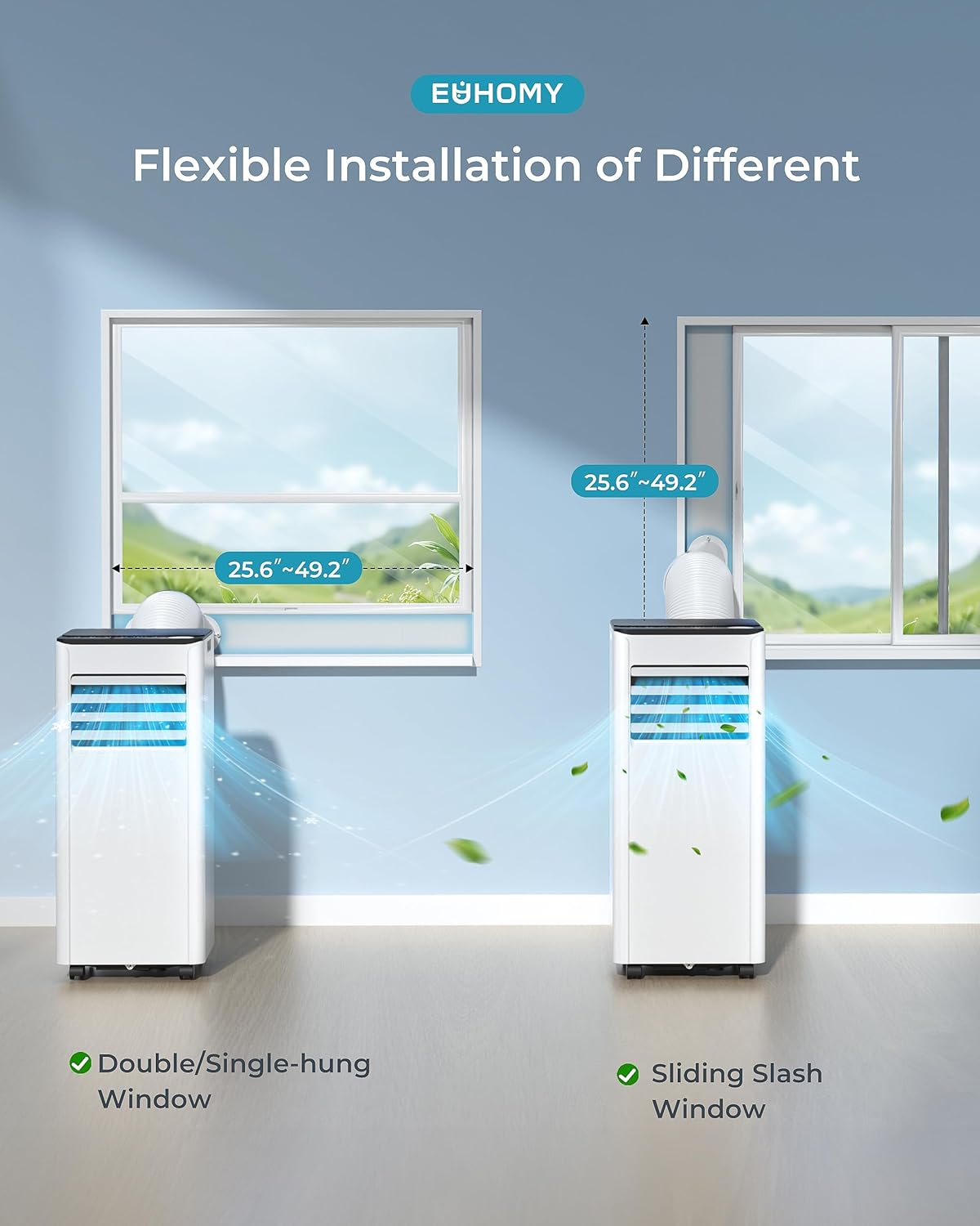 9000 BTU Portable Air Conditioner with Dehumidifier, Sleep Mode & Remote Control