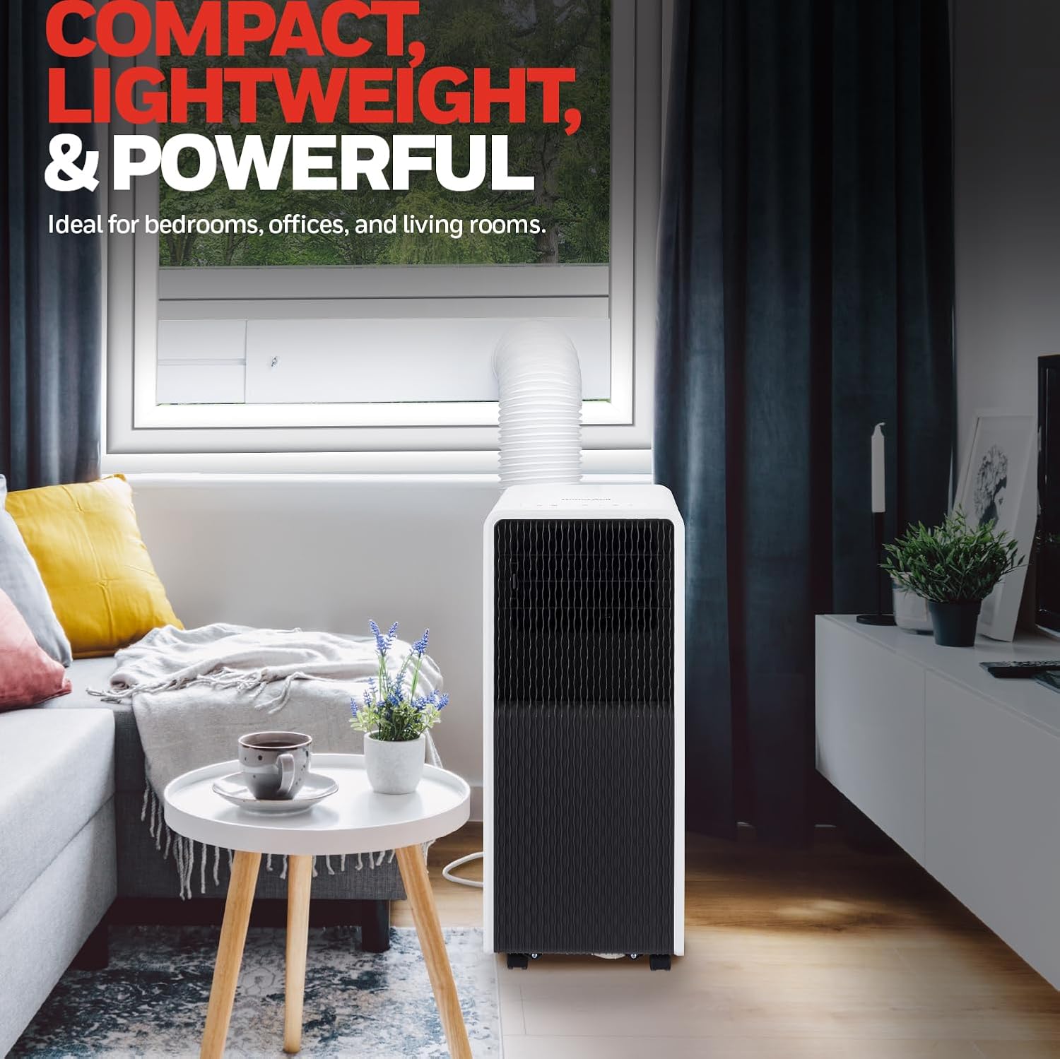 9000 BTU Portable Air Conditioner with Dehumidifier, Fan Mode & Remote Control