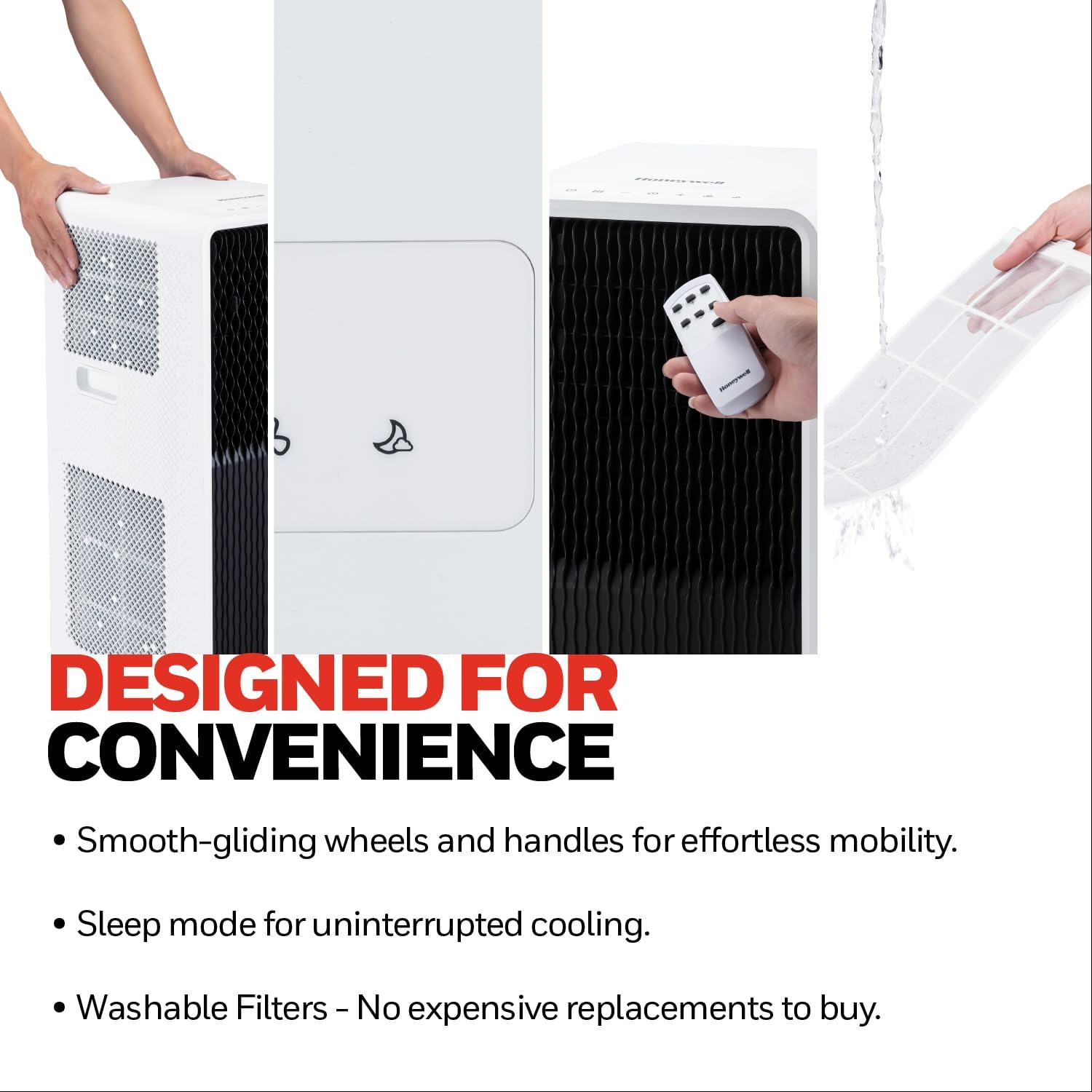 9000 BTU Portable Air Conditioner with Dehumidifier, Fan Mode & Remote Control